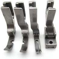 Right, Left, Invisible, Narrow zipper feet set for industrial sewing machines 